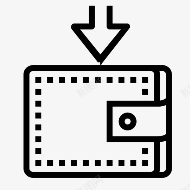 口袋金融笔划图标图标