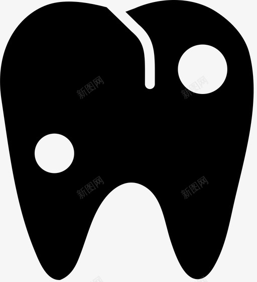 烂前磨牙医用固体图标svg_新图网 https://ixintu.com 医用固体 烂前磨牙