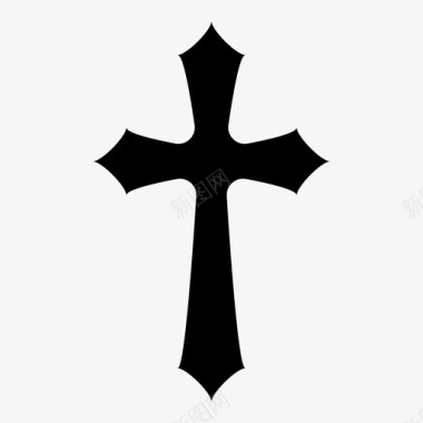 十字架宗教象征耶稣块图标图标