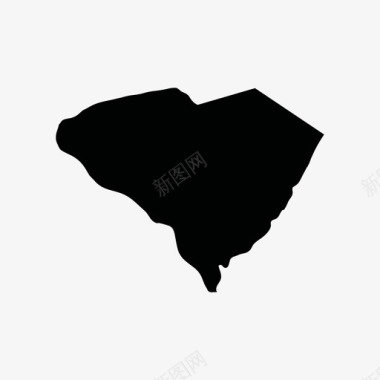 美国南卡罗来纳州地图集图标图标