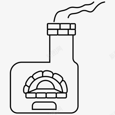 俄罗斯烤箱炉子烟熏图标图标