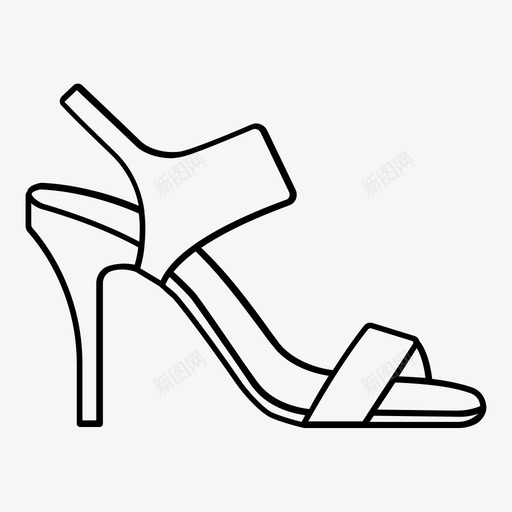 采购产品凉鞋女式肩带图标svg_新图网 https://ixintu.com 女士 女式 开放式鞋 正式 肩带 采购产品凉鞋 鞋 鞋轮廓 高跟鞋