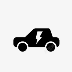混合动力电动汽车特斯拉电力图标高清图片