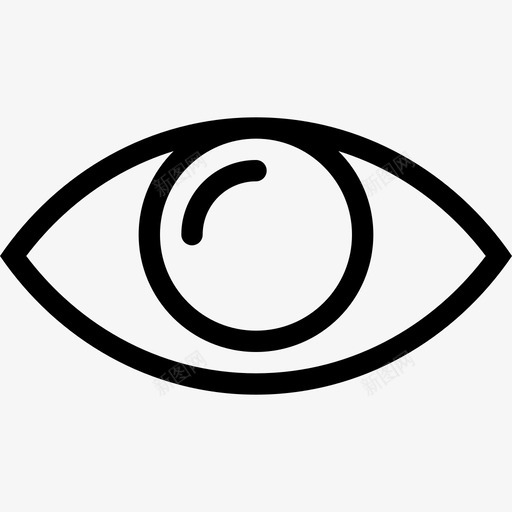 眼睛视力瞳孔图标svg_新图网 https://ixintu.com 医学轮廓 医生 器官 眼睑 眼睛 瞳孔 药物 虹膜 视力 轮廓