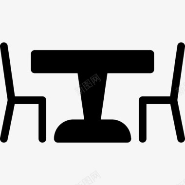 餐桌椅子餐食图标图标