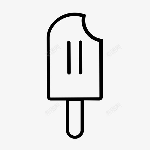 冰棒奶油食物图标svg_新图网 https://ixintu.com 冰棒 冰淇淋 夏天 奶油 孩子们 水果 甜食 舔 食物