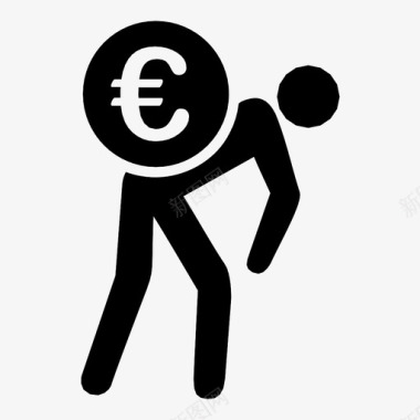 欧元交割汇款货币图标图标