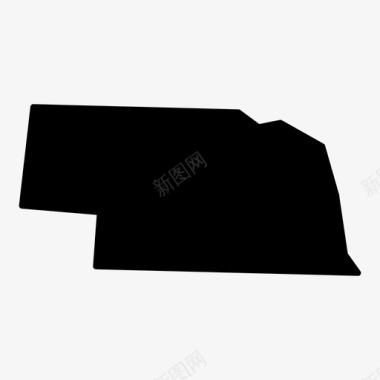 内布拉斯加州美国位置图标图标