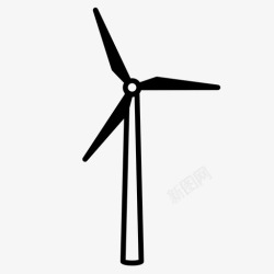 风电场w可持续能源涡轮机图标高清图片
