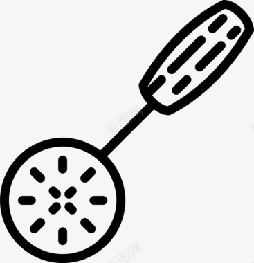 开槽勺子烹饪家庭图标图标