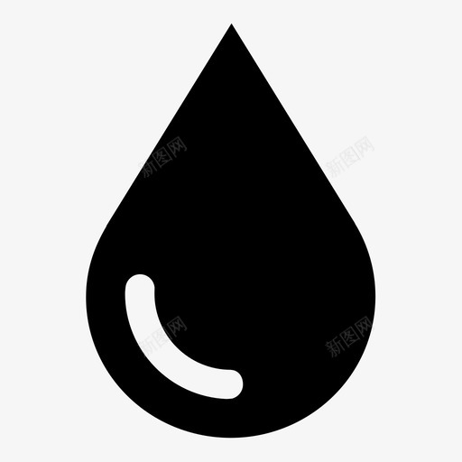 水滴水雨滴图标svg_新图网 https://ixintu.com 水 水合作用 水滴 液体 清洁 湿度 滴水 潮湿 雨滴