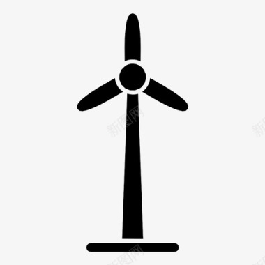 风力发电风力发电机旋转图标图标