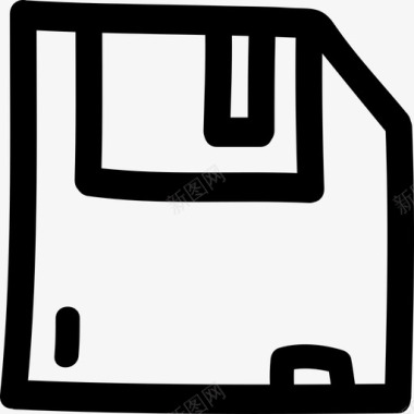 保存手绘接口软盘符号手绘图标图标