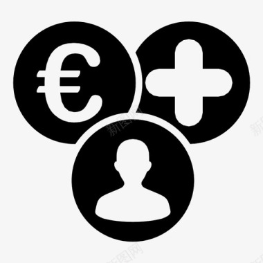 欧元支出付款货币图标图标