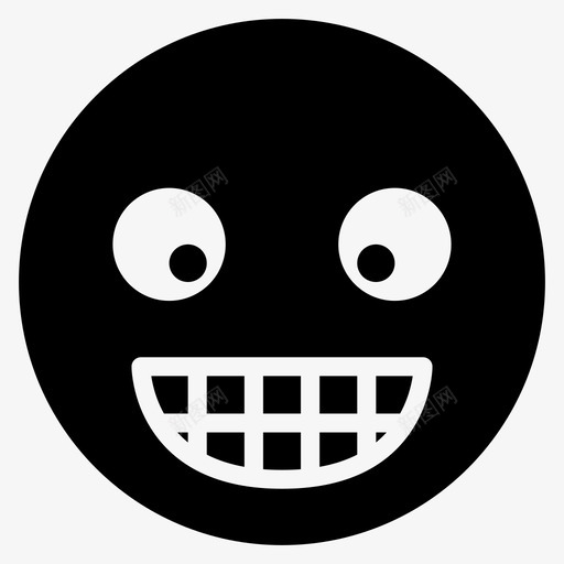 微笑化身情感图标svg_新图网 https://ixintu.com 化身 平滑的情感 微笑 情感 牙齿 眼睛 瞳孔 脸