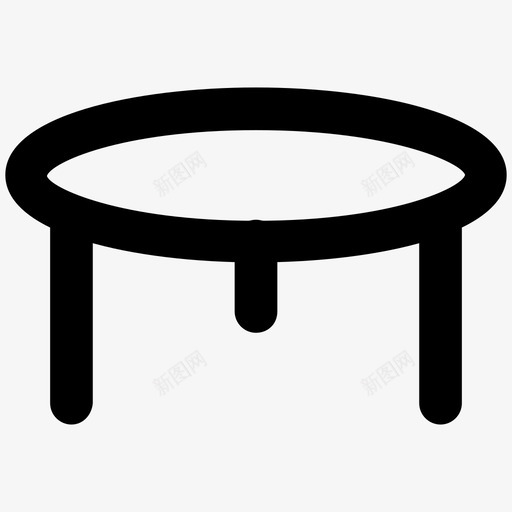 桌子建筑和家具加粗线条图标svg_新图网 https://ixintu.com 建筑和家具加粗线条图标 桌子