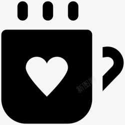 咖啡杯具热气腾腾的咖啡杯具美味图标高清图片
