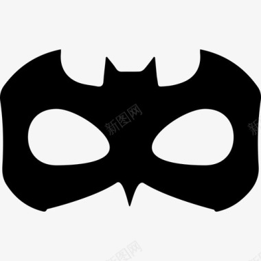 嘉年华黑色男式面具造型造型嘉年华面具图标图标