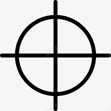 十字准星运动狙击手图标图标