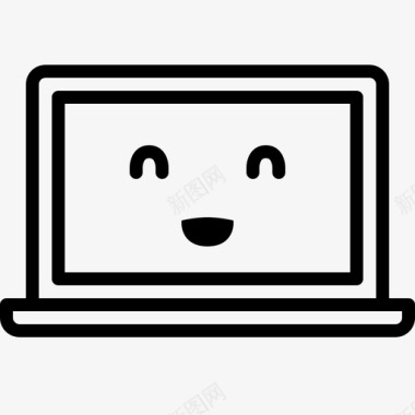 微笑头像电脑图标图标