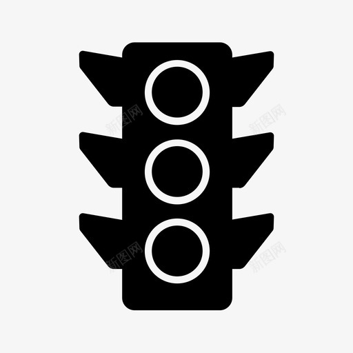 红绿灯停车标志图标svg_新图网 https://ixintu.com 停车 标志 红 红绿灯 绿 角 警示 颜色 黄色