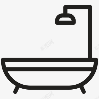 浴缸浴缸配件浴室图标图标