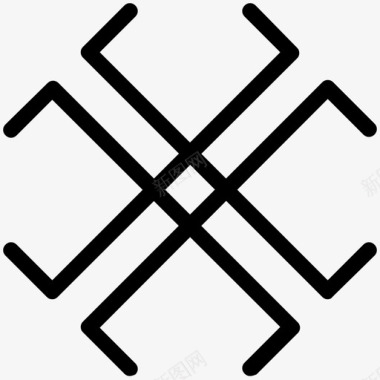 占星术符号十二宫线图标图标