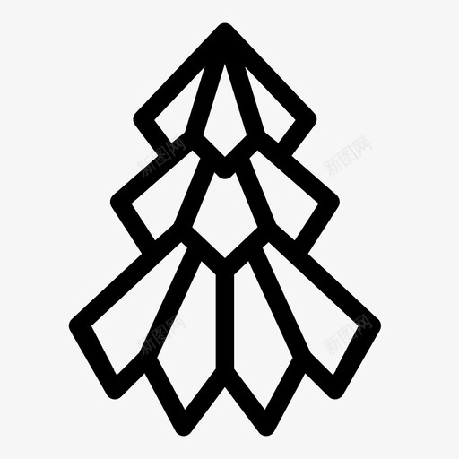 折纸树工程纸张图标svg_新图网 https://ixintu.com 假日 圣诞欧洲 圣诞节 工程 工艺 建筑 折纸树 纸张 装饰 难度