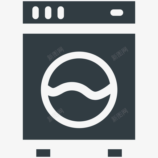 洗衣机酒店和餐厅酷标图标svg_新图网 https://ixintu.com 洗衣机 酒店和餐厅酷矢量图标