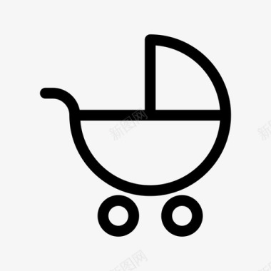 婴儿车婴儿新生儿图标图标
