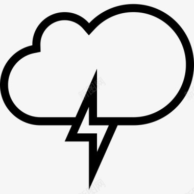 风暴天气雷电图标图标