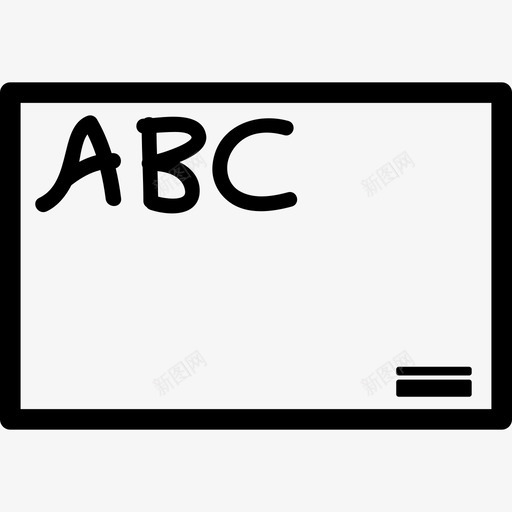 黑板上有字母ABC教育图像图标svg_新图网 https://ixintu.com 图像 教育 黑板上有字母ABC
