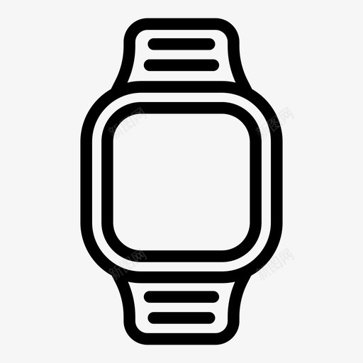 智能手表触控表带图标svg_新图网 https://ixintu.com 人脸 小工具 按键 智能手表 苹果手表 表带 触控 设备 超赞的轮廓图标
