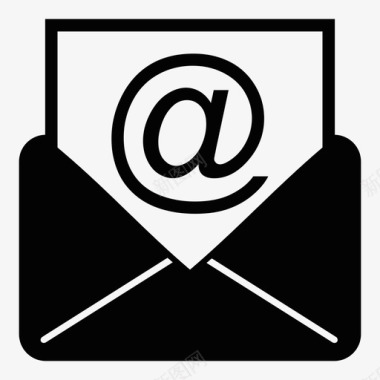 电子邮件信封和纸张办公文件图标图标
