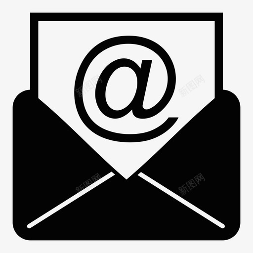 电子邮件信封和纸张办公文件图标svg_新图网 https://ixintu.com 办公文件 电子邮件信封和纸张