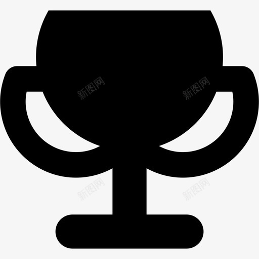 奖杯杯黑色轮廓形状基本要素图标svg_新图网 https://ixintu.com 基本要素 奖杯杯黑色轮廓 形状