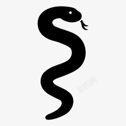 节杖蛇滑蛇爬行动物图标高清图片