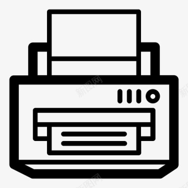 打印机纸张办公室图标图标