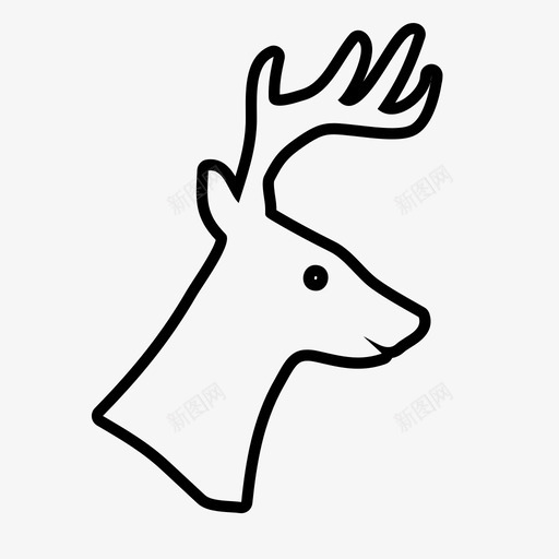 鹿斑点鹿肉图标svg_新图网 https://ixintu.com 动物 头 快跑 手绘 斑点鹿 森林 肉 肉轮廓 角 食物 鹿