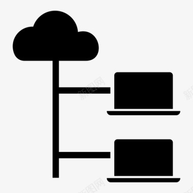 云连接技术服务器图标图标