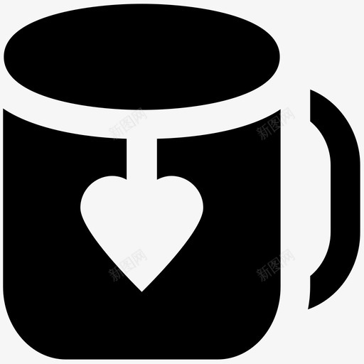茶杯爱情和浪漫大胆的固体图标svg_新图网 https://ixintu.com 爱情和浪漫大胆的固体图标 茶杯