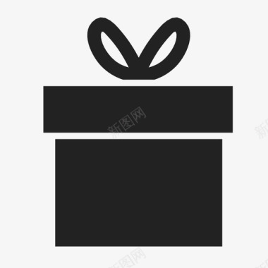 礼品盒礼品袋包装图标图标