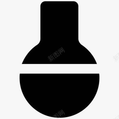 锥形瓶科学大胆的固体图标图标