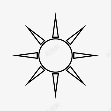 太阳好太阳带刺的球图标图标