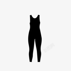 连身裤长裤女式潜水衣冬装图标高清图片