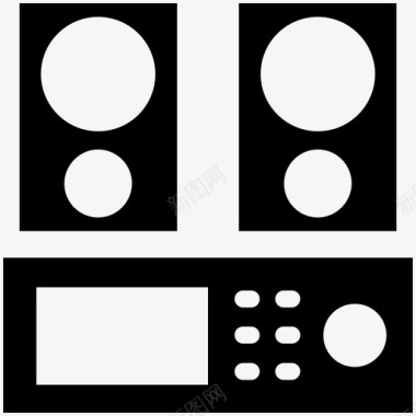 音响系统控制按钮dvd图标图标