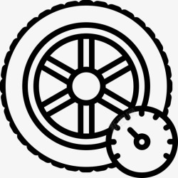 汽车胎压监测胎压车辆轮辋图标高清图片