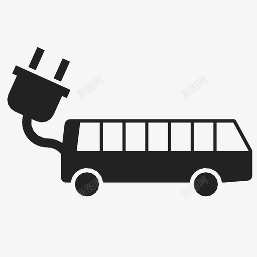 电动巴士资源无污染图标svg_新图网 https://ixintu.com 充电 无污染 汽车 环保 生态 电动巴士 经济实惠 绿色 自然 资源