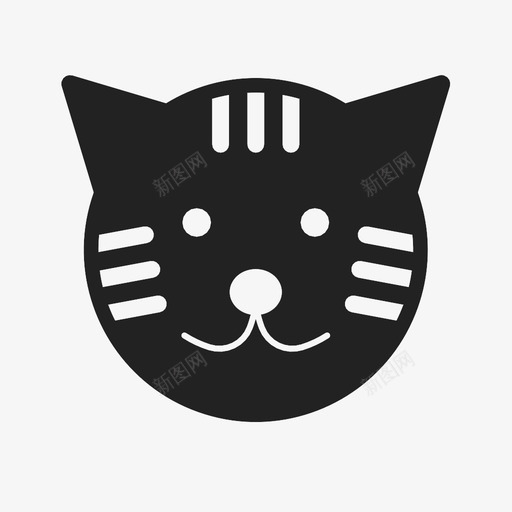 猫野生动物老虎图标svg_新图网 https://ixintu.com 动物 动物园 动物群 咕噜 喵喵 家养 快乐 猫 老虎 野生动物