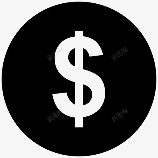 美元硬币购物大胆的固体图标svg_新图网 https://ixintu.com 美元硬币 购物大胆的固体图标